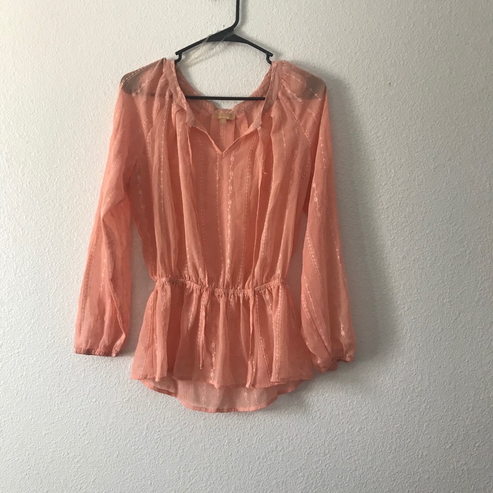 Takara Medium Blouse Babydoll Pink Embroidered